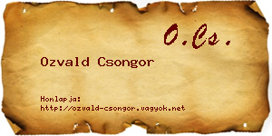 Ozvald Csongor névjegykártya